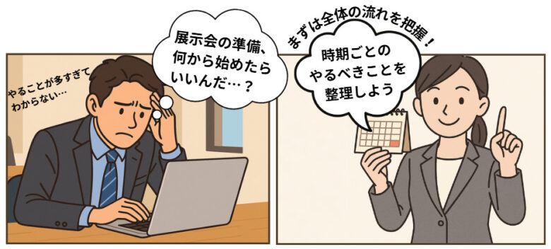 展示会準備の全体スケジュール【チェックリスト付き】