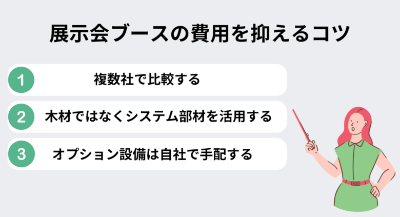 展示会ブースの施工費用を安く抑えるコツ