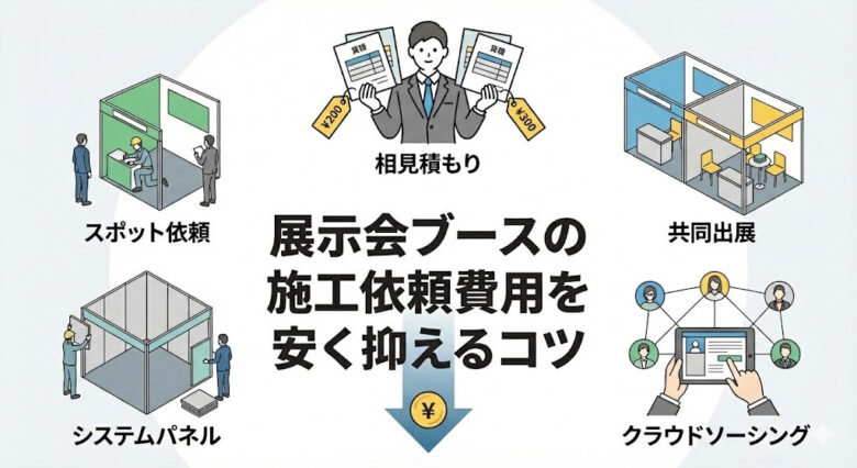 展示会ブースの施工依頼費用を安く抑えるコツ