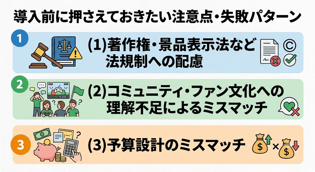 導入前に押さえておきたい注意点・失敗パターン