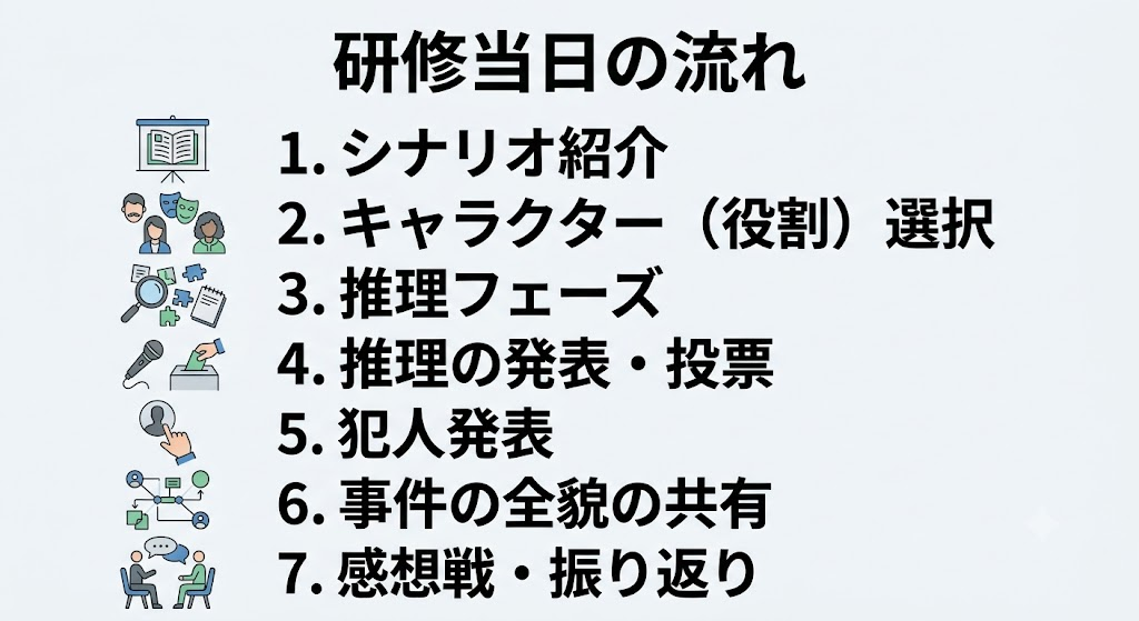 研修当日の流れ