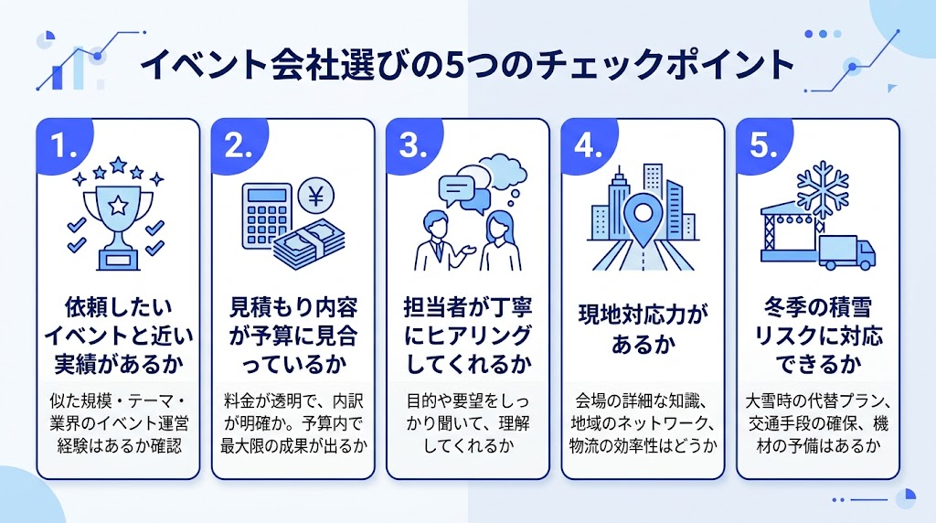 仙台のイベント会社を選ぶときのポイント