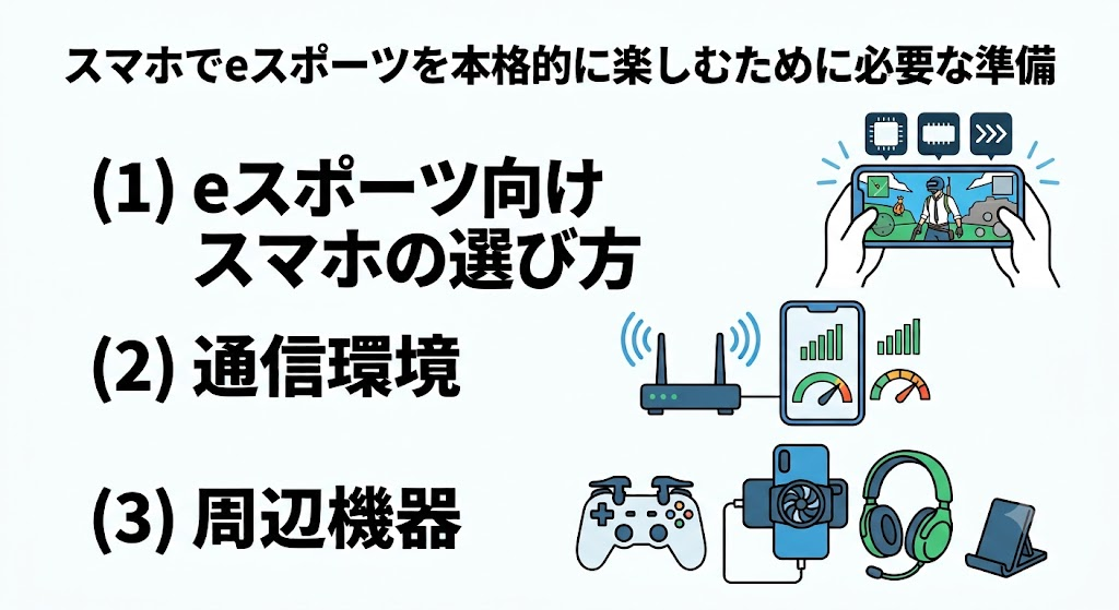 スマホでeスポーツを本格的に楽しむために必要な準備